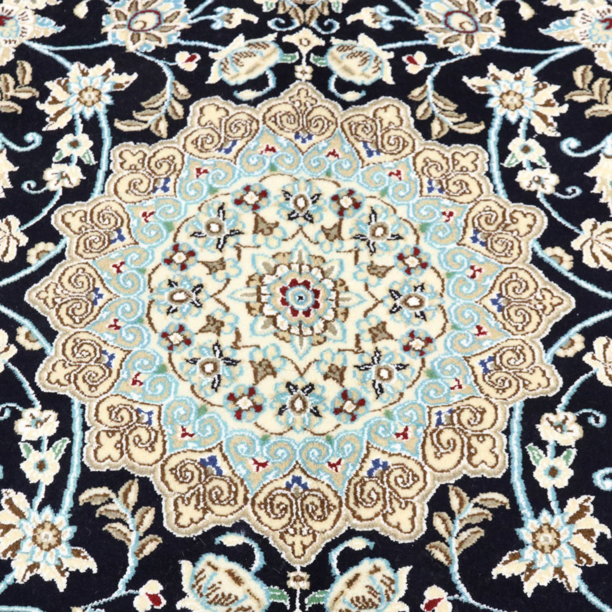 Alfombra Persa - Nain - Real - 206 x 147 cm - rojo vino