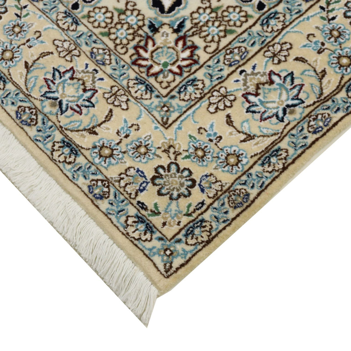 Alfombra Persa - Nain - Real - 206 x 147 cm - rojo vino