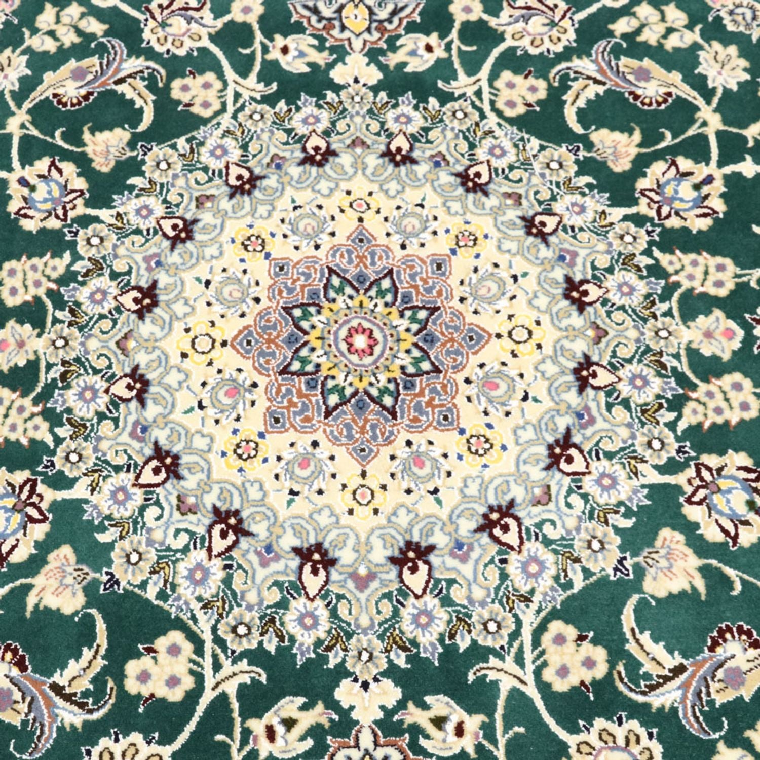 Alfombra Persa - Nain - Real - 257 x 158 cm - verde