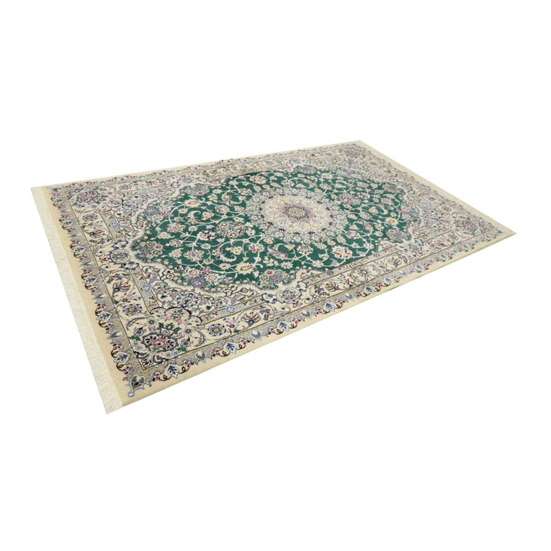 Alfombra Persa - Nain - Real - 257 x 158 cm - verde