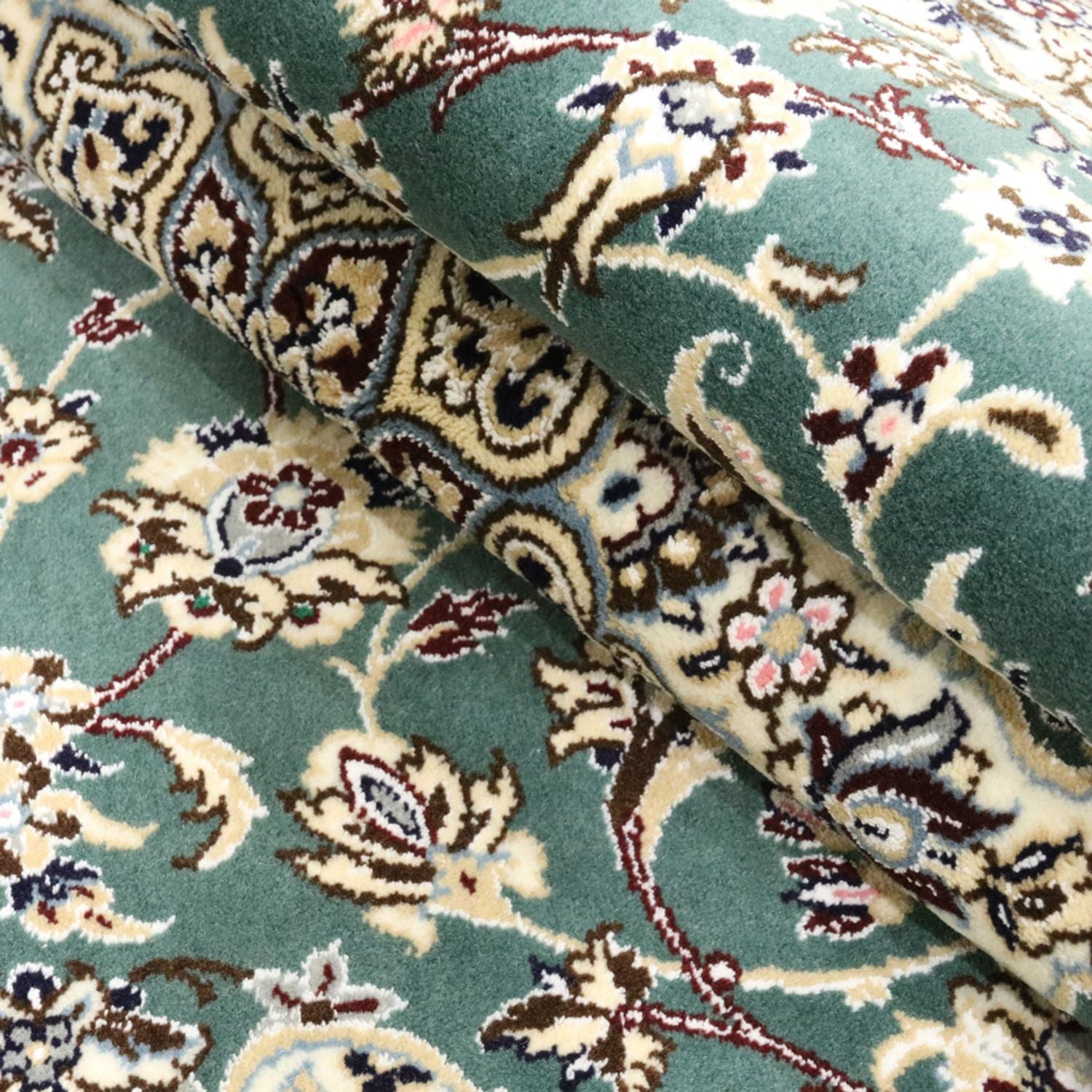 Alfombra Persa - Nain - Real - 259 x 156 cm - verde