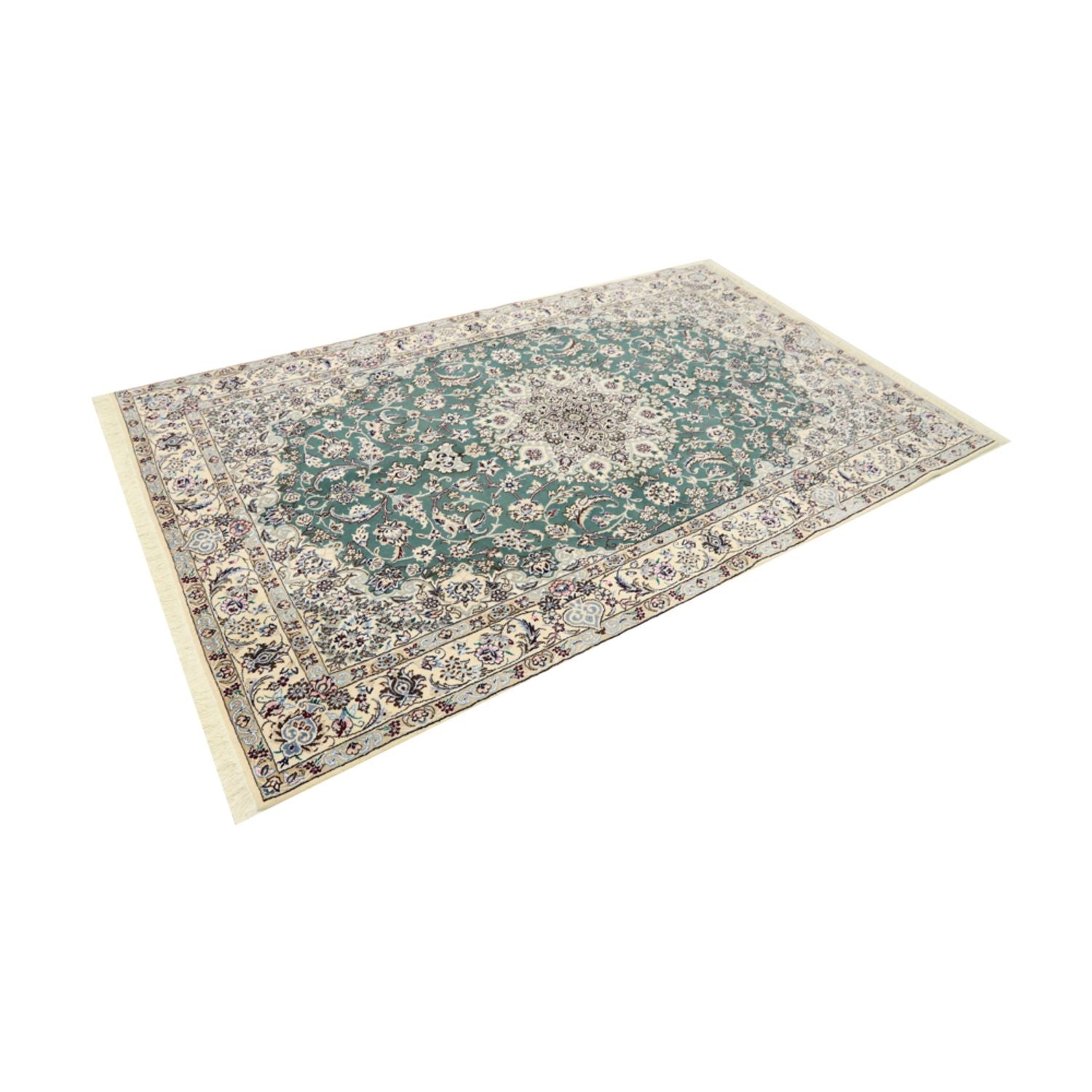 Alfombra Persa - Nain - Real - 259 x 156 cm - verde