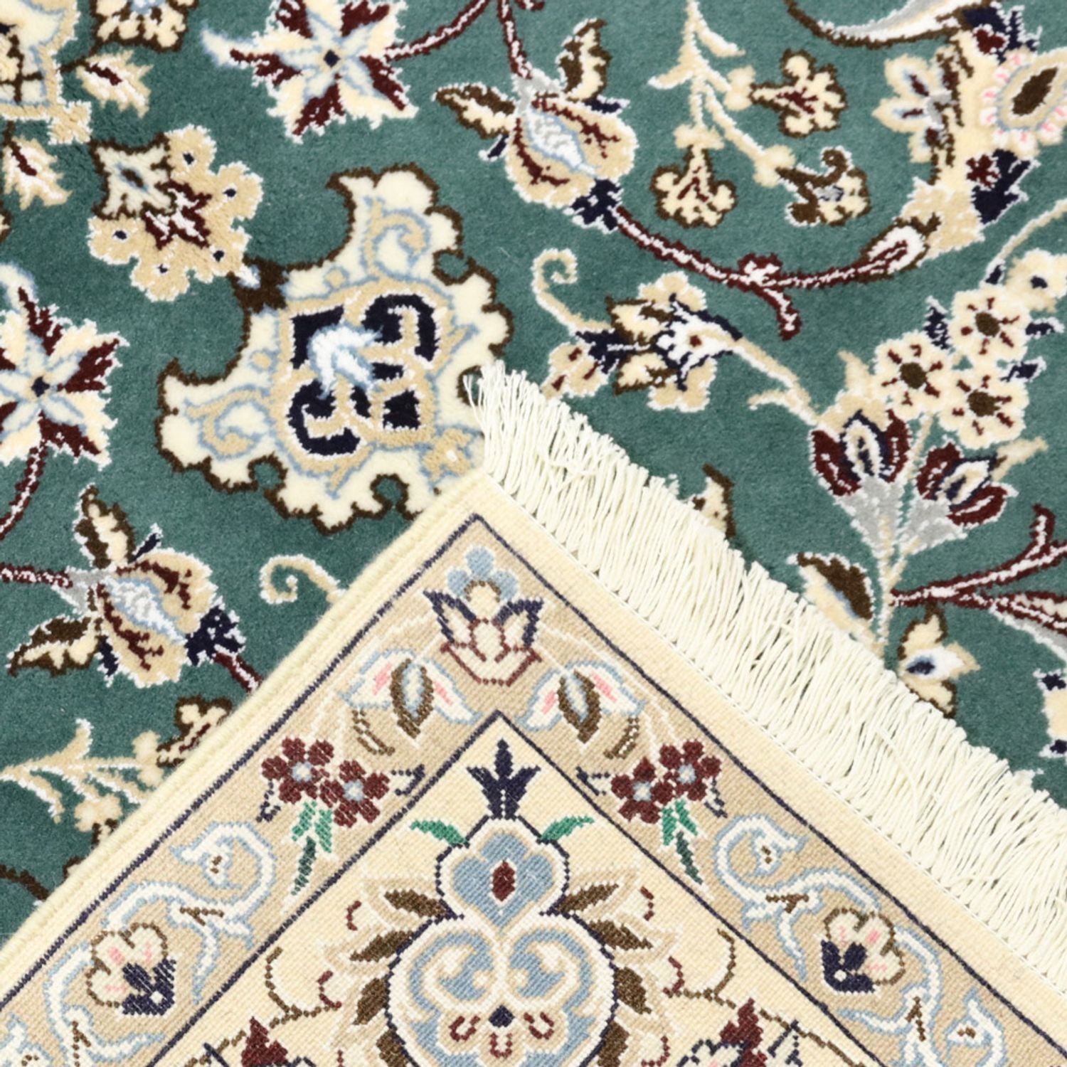 Alfombra Persa - Nain - Real - 259 x 156 cm - verde