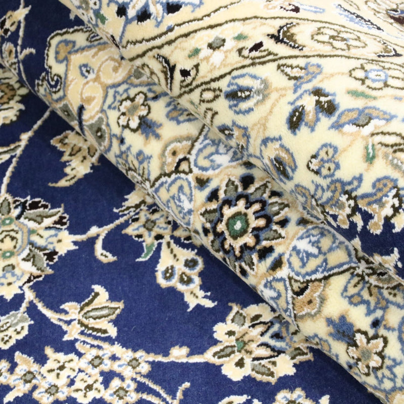 Alfombra Persa - Nain - Real - 244 x 146 cm - azul