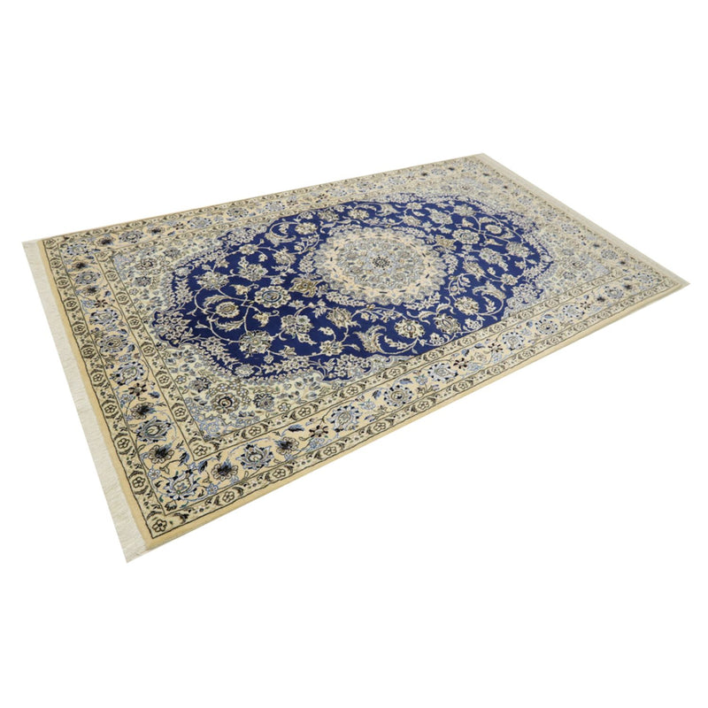 Alfombra Persa - Nain - Real - 244 x 146 cm - azul
