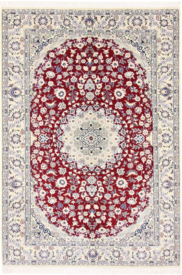 Alfombra Persa - Nain - Real - 218 x 156 cm - rojo