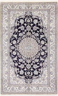 Alfombra Persa - Nain - Real - 249 x 155 cm - azul oscuro