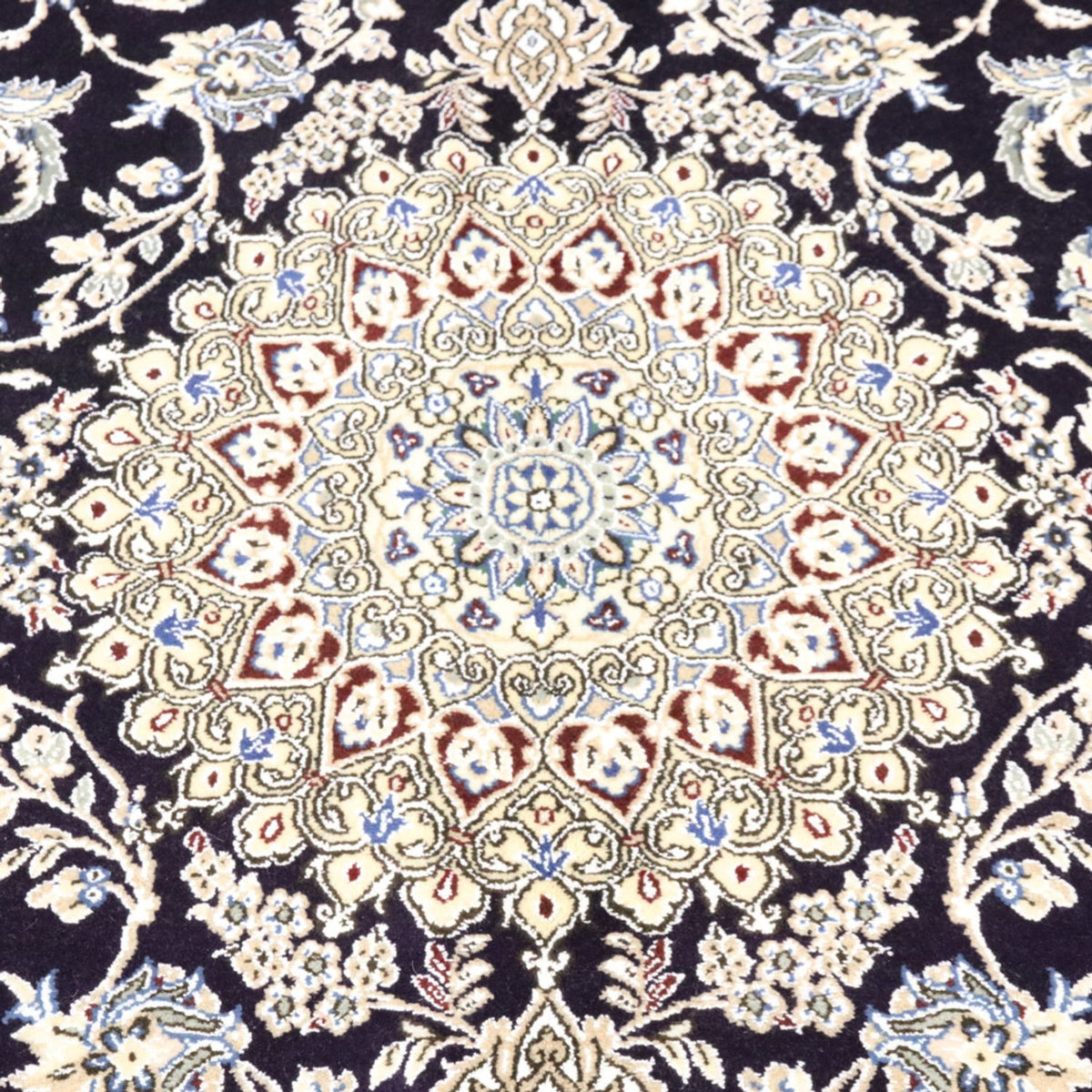 Alfombra Persa - Nain - Real - 249 x 155 cm - azul oscuro