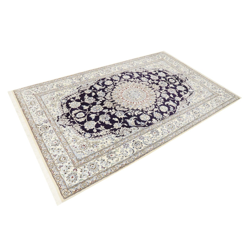 Alfombra Persa - Nain - Real - 249 x 155 cm - azul oscuro