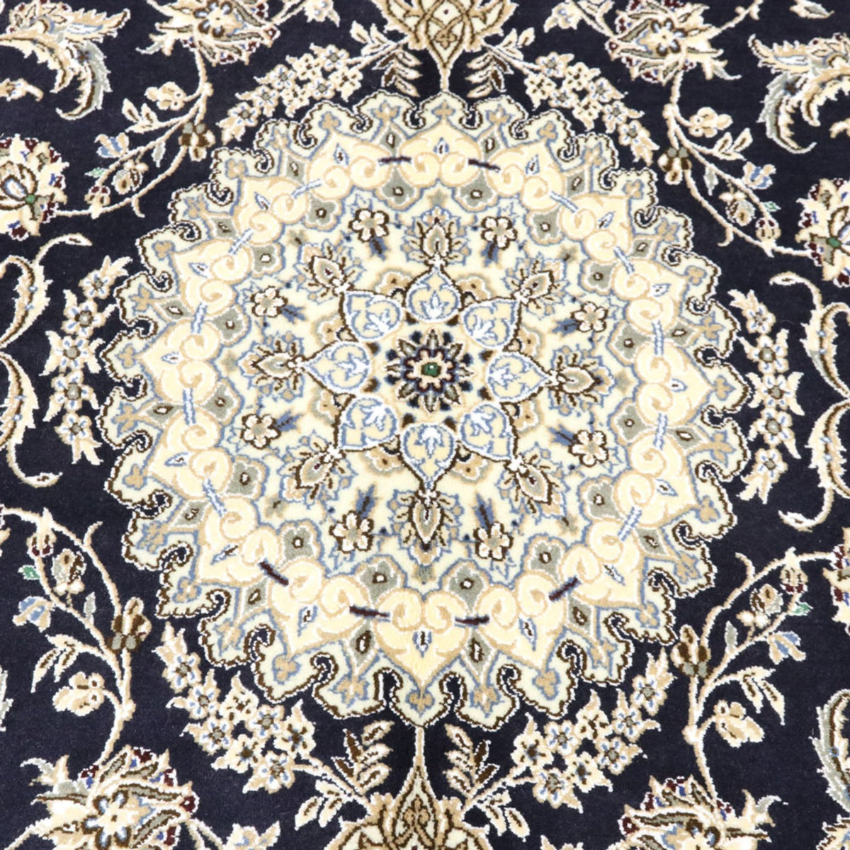 Alfombra Persa - Nain - Real - 255 x 154 cm - azul oscuro