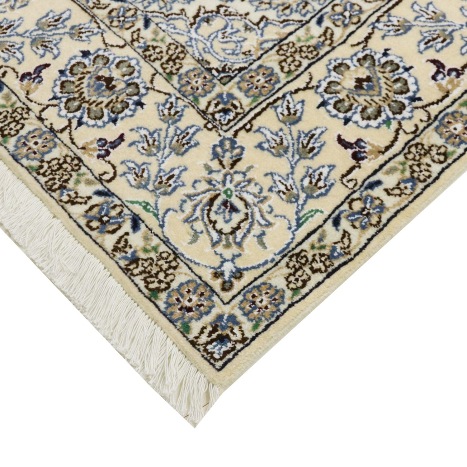 Alfombra Persa - Nain - Real - 255 x 154 cm - azul oscuro