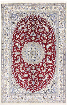 Alfombra Persa - Nain - Real - 240 x 158 cm - rojo