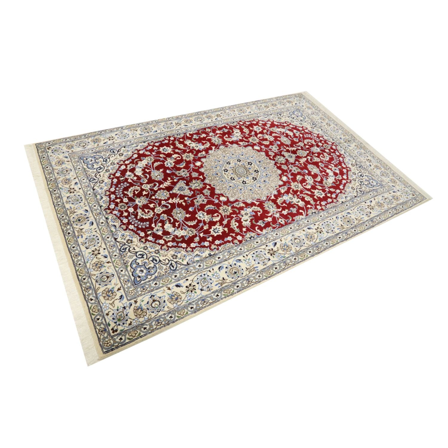 Alfombra Persa - Nain - Real - 240 x 158 cm - rojo
