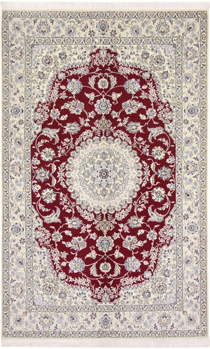 Alfombra Persa - Nain - Real - 255 x 160 cm - rojo