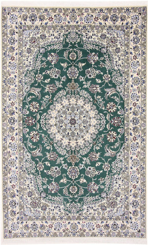 Alfombra Persa - Nain - Real - 250 x 156 cm - verde