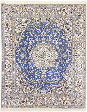 Alfombra Persa - Nain - Real - 250 x 200 cm - azul