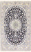 Alfombra Persa - Nain - Real - 202 x 132 cm - azul oscuro