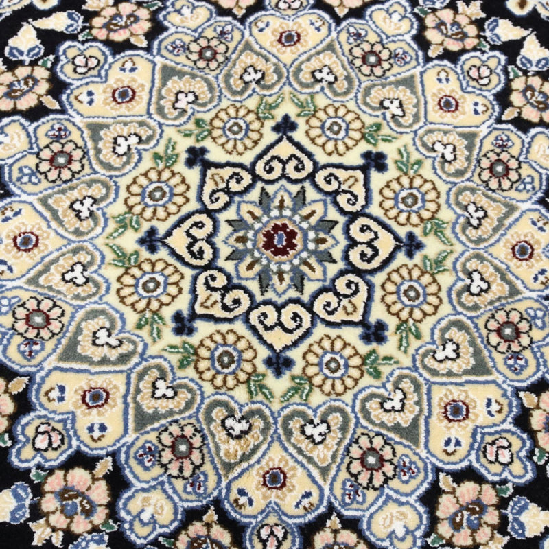 Alfombra Persa - Nain - Real - 202 x 132 cm - azul oscuro