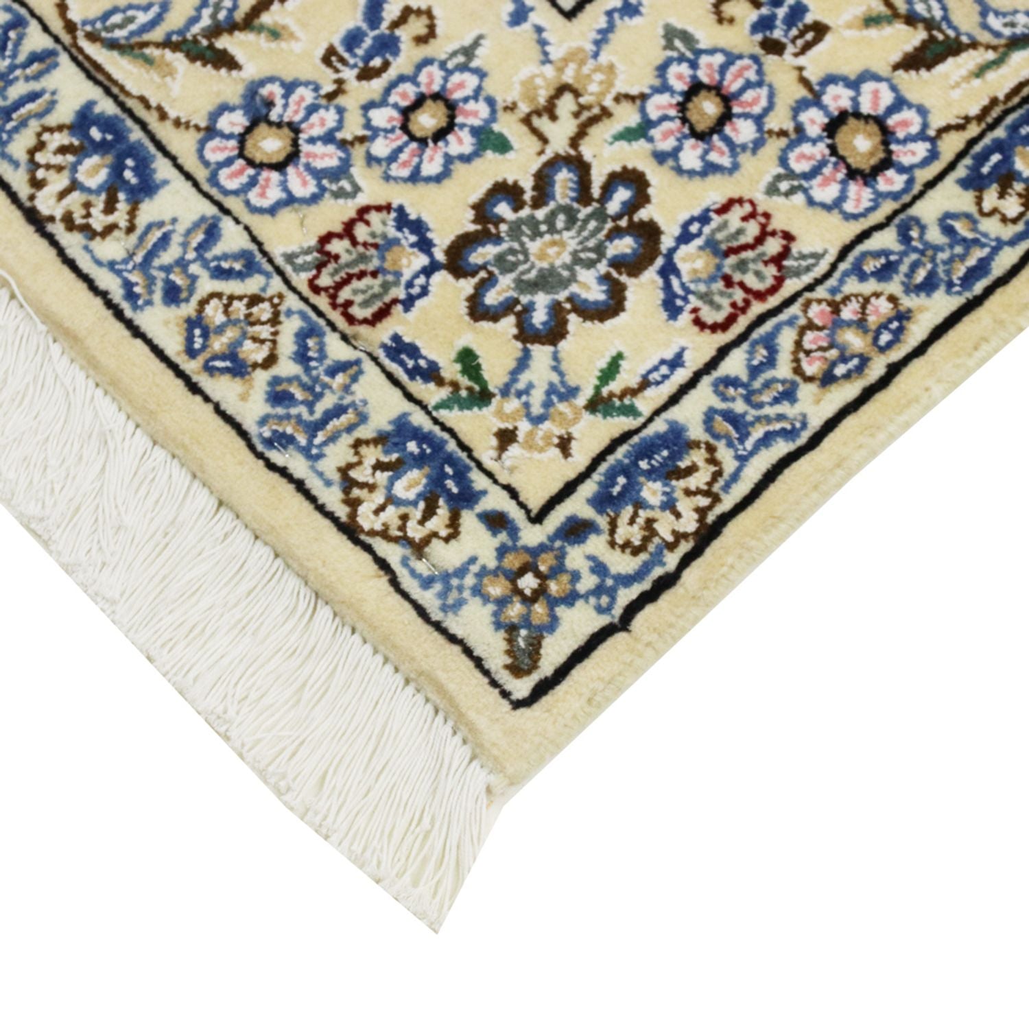 Alfombra Persa - Nain - Real - 202 x 132 cm - azul oscuro