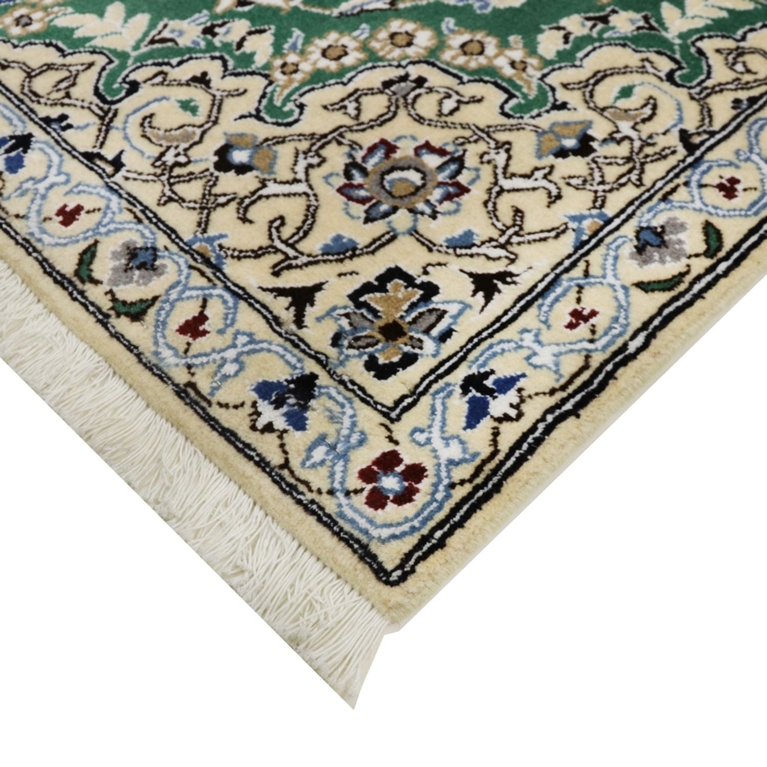 Alfombra Persa - Nain - Real - 137 x 88 cm - verde