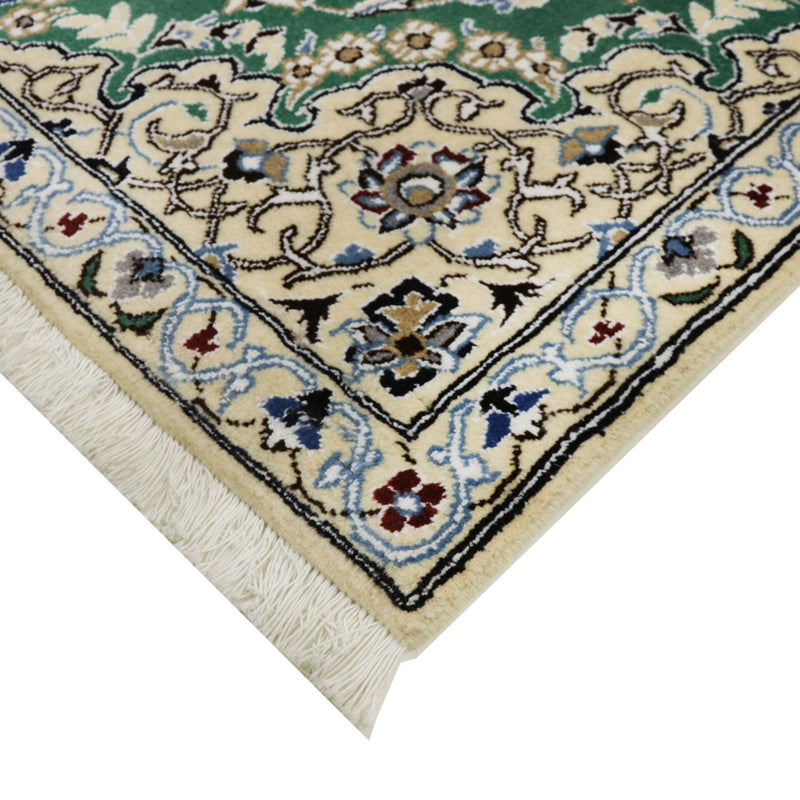 Alfombra Persa - Nain - Real - 137 x 88 cm - verde