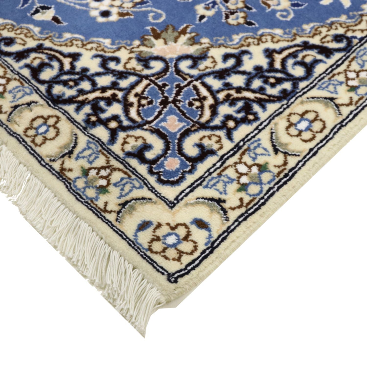 Alfombra Persa - Nain - Real - 136 x 90 cm - azul