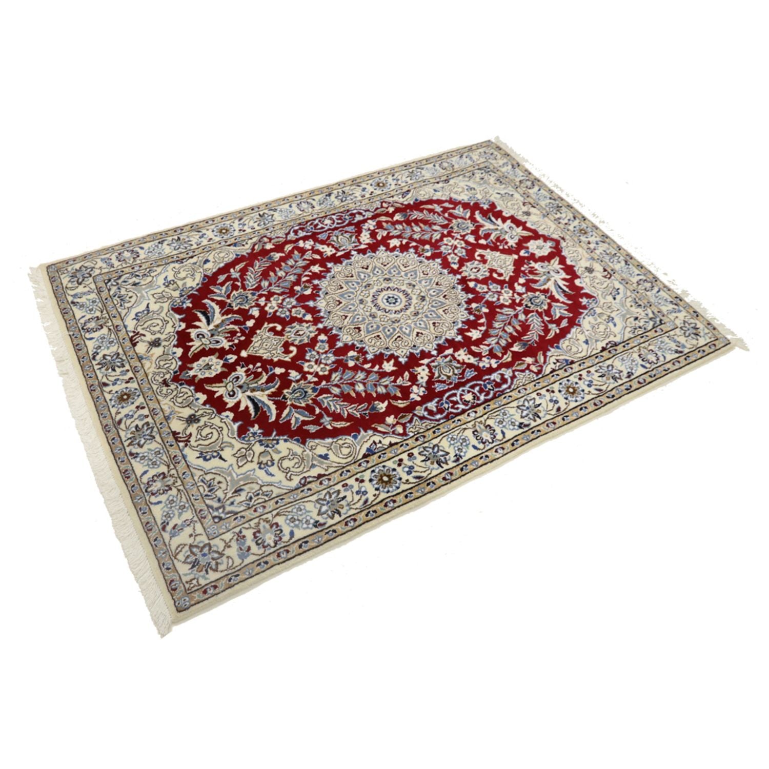 Alfombra Persa - Nain - Real - 142 x 95 cm - rojo