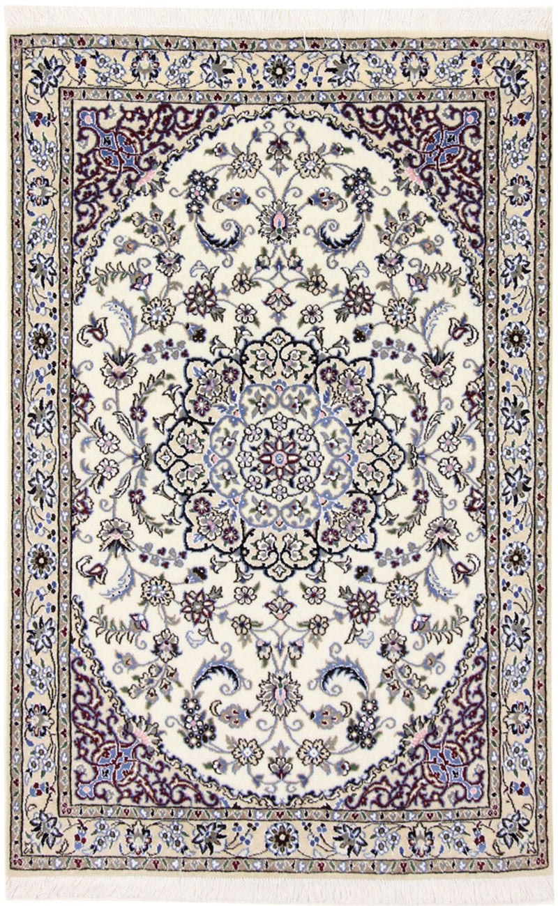 Alfombra Persa - Nain - Real - 150 x 96 cm - crema