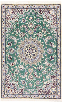 Alfombra Persa - Nain - Real - 139 x 89 cm - verde