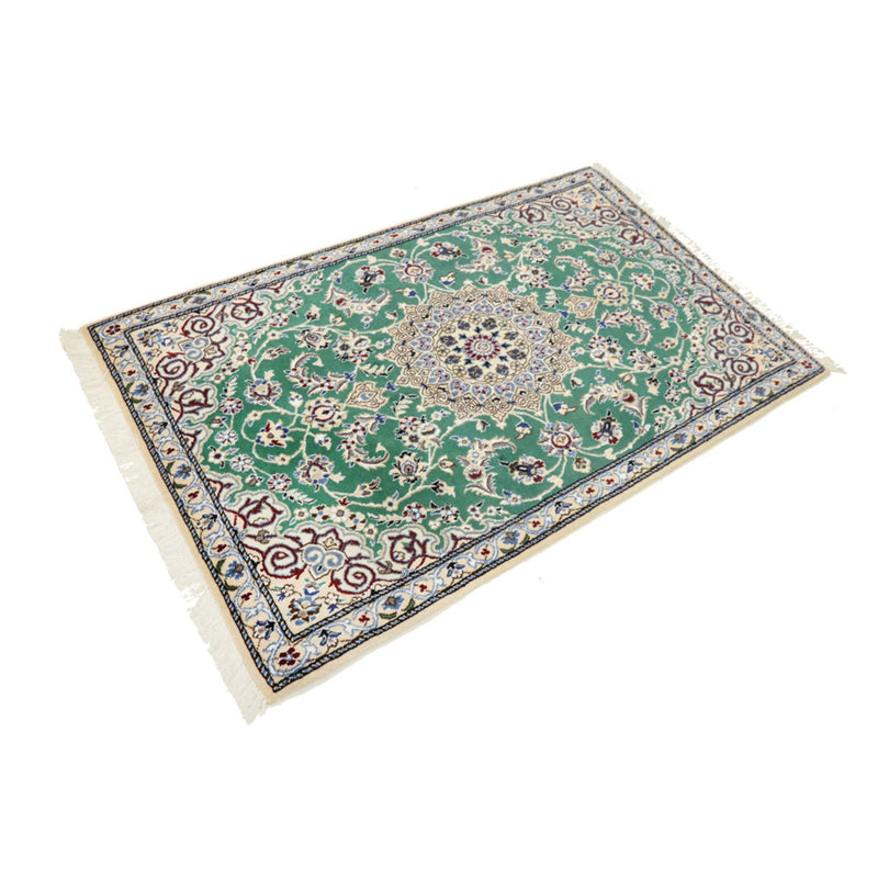 Alfombra Persa - Nain - Real - 139 x 89 cm - verde
