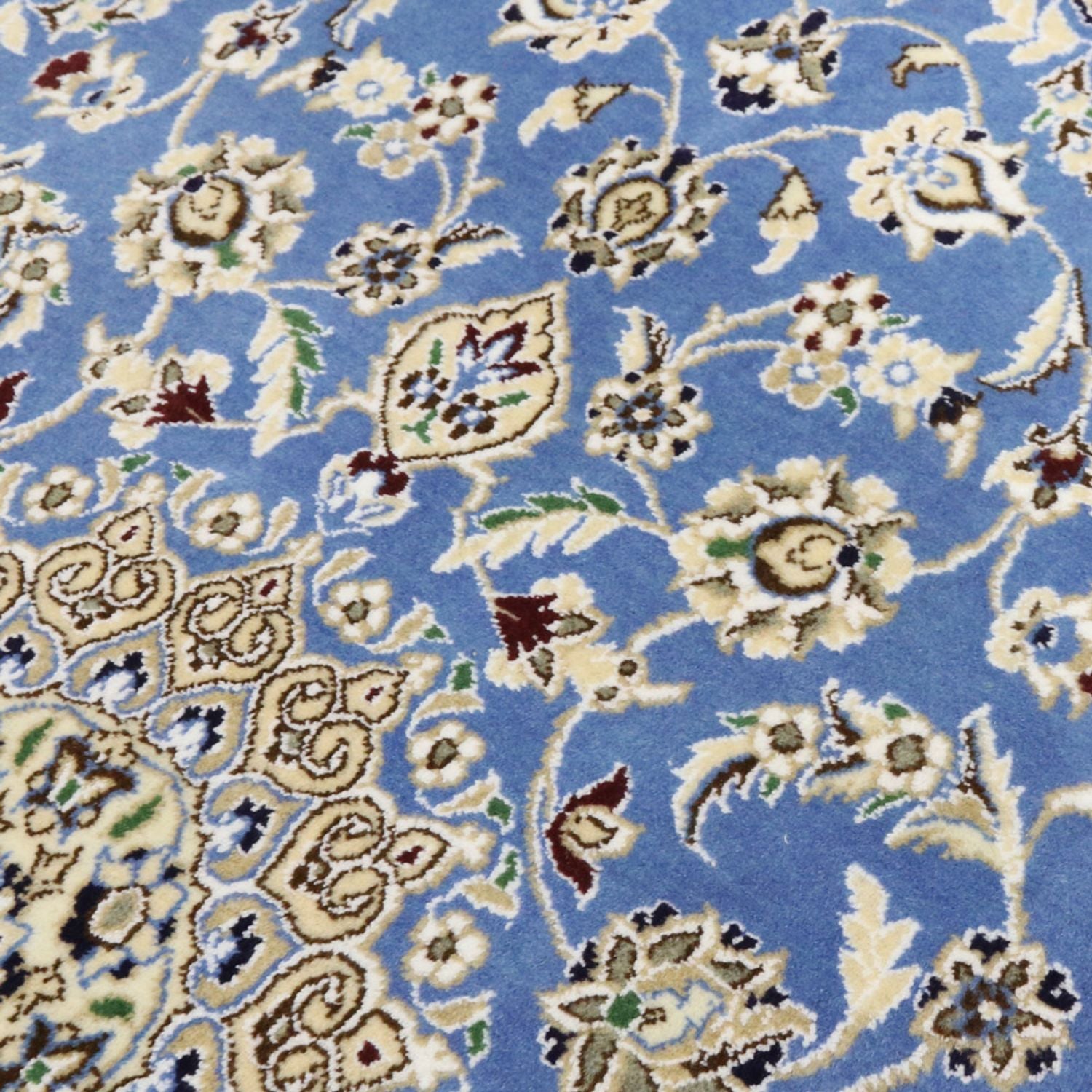 Alfombra Persa - Nain - Real - 135 x 91 cm - azul