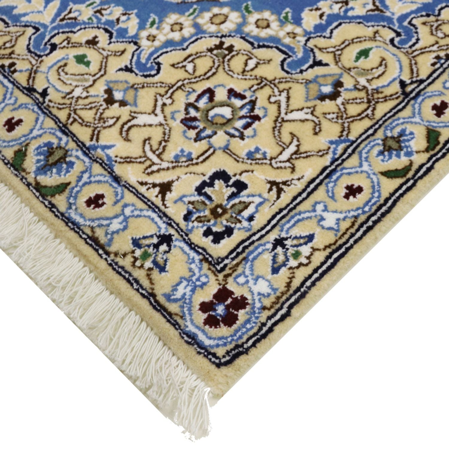 Alfombra Persa - Nain - Real - 135 x 91 cm - azul