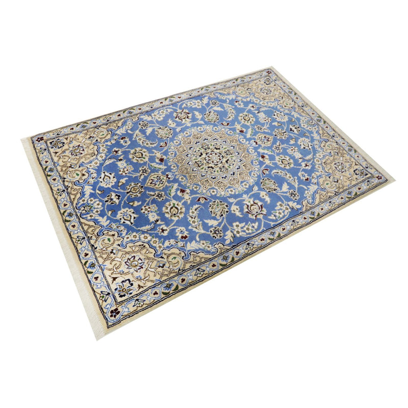 Alfombra Persa - Nain - Real - 135 x 91 cm - azul