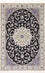 Alfombra Persa - Nain - Real - 148 x 98 cm - azul oscuro