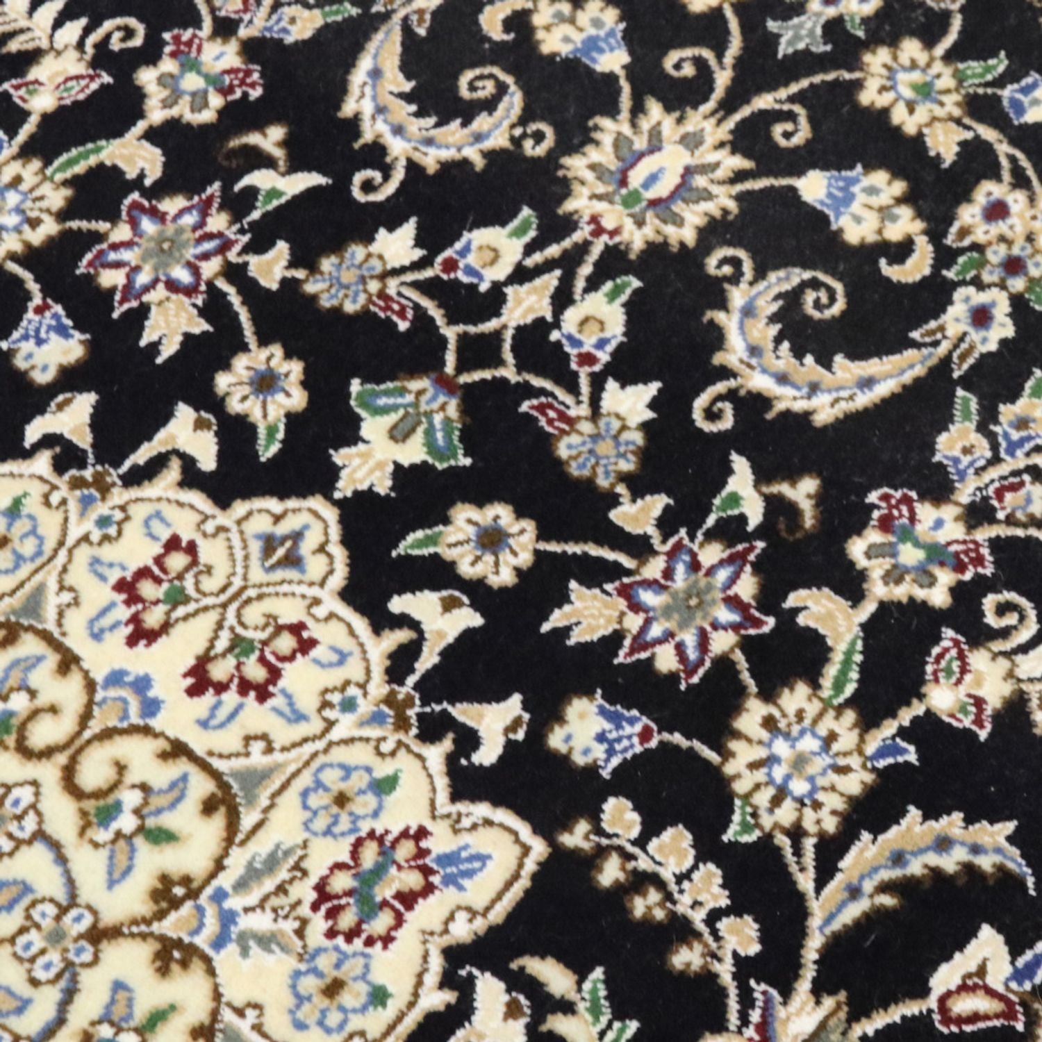 Alfombra Persa - Nain - Real - 148 x 98 cm - azul oscuro
