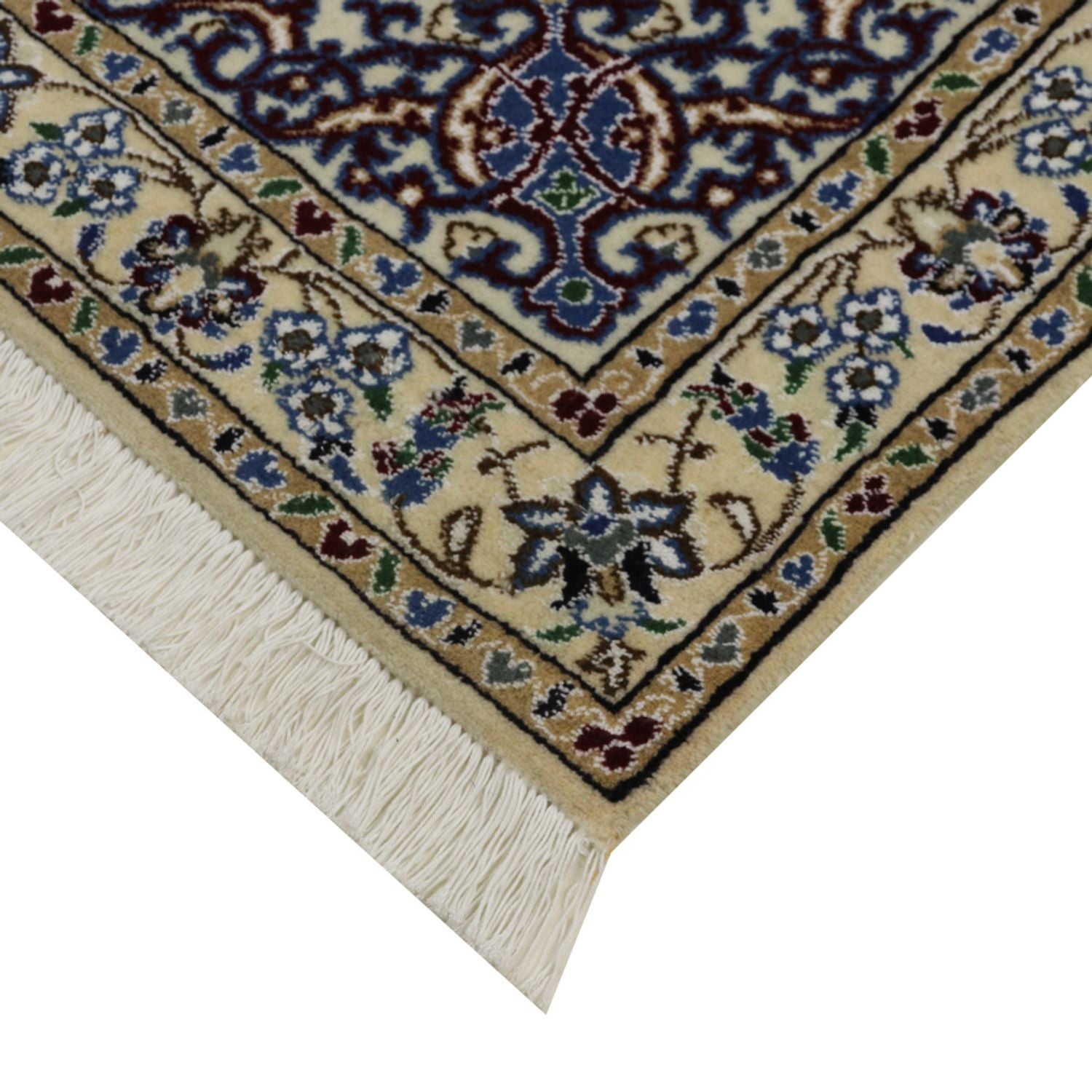Alfombra Persa - Nain - Real - 148 x 98 cm - azul oscuro
