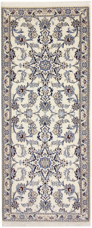 Alfombra de pasillo Alfombra Persa - Nain - Real - 298 x 80 cm - beige