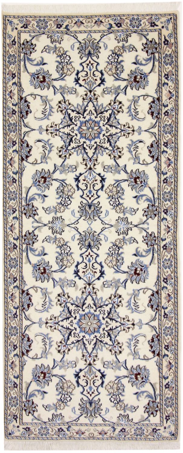 Alfombra de pasillo Alfombra Persa - Nain - Real - 298 x 80 cm - beige