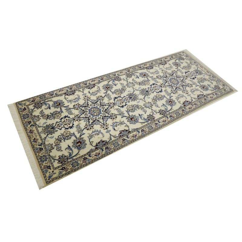 Alfombra de pasillo Alfombra Persa - Nain - Real - 298 x 80 cm - beige
