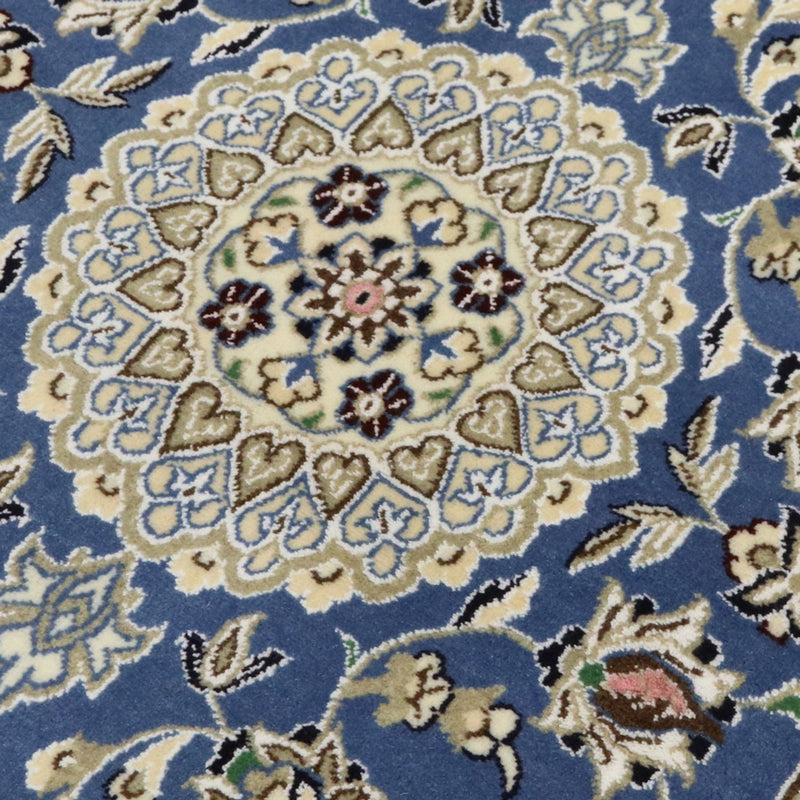 Alfombra de pasillo Alfombra Persa - Nain - Real - 198 x 83 cm - azul