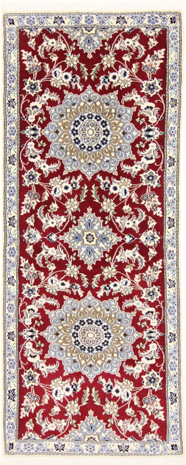 Alfombra de pasillo Alfombra Persa - Nain - Real - 203 x 81 cm - rojo