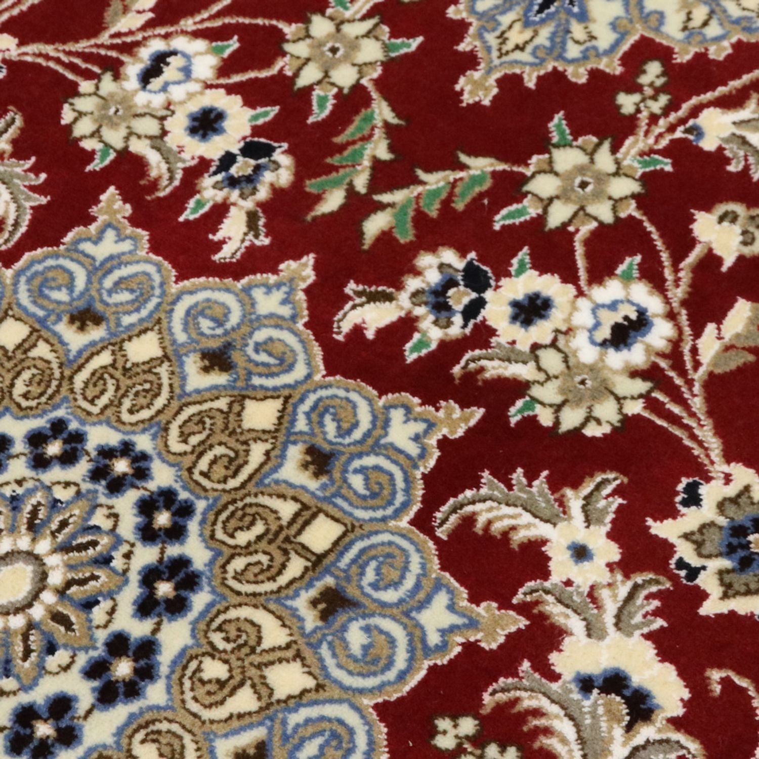 Alfombra de pasillo Alfombra Persa - Nain - Real - 203 x 81 cm - rojo