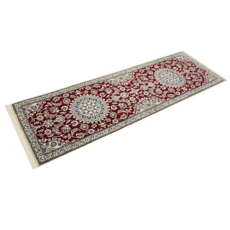 Alfombra de pasillo Alfombra Persa - Nain - Real - 197 x 62 cm - rojo