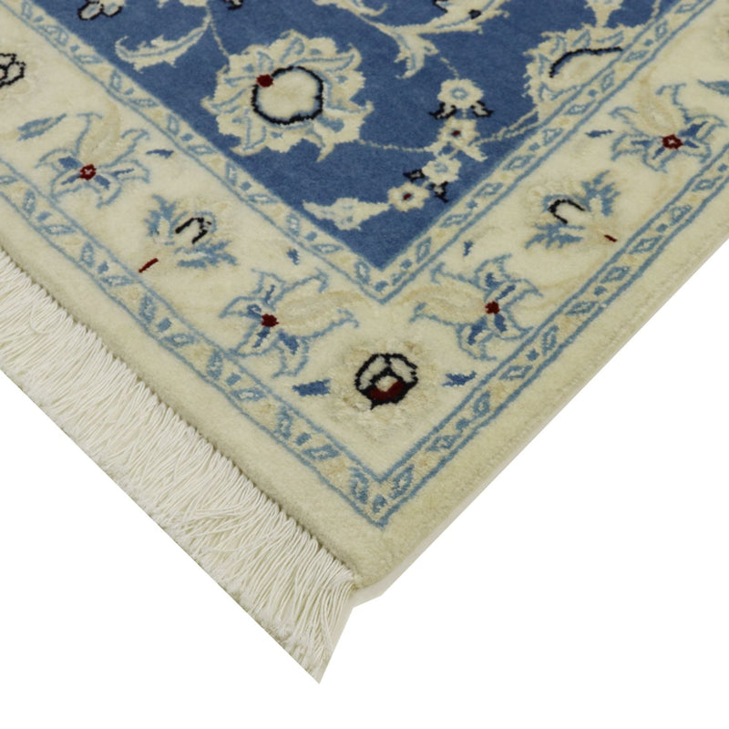 Alfombra de pasillo Alfombra Persa - Nain - Real - 207 x 69 cm - azul