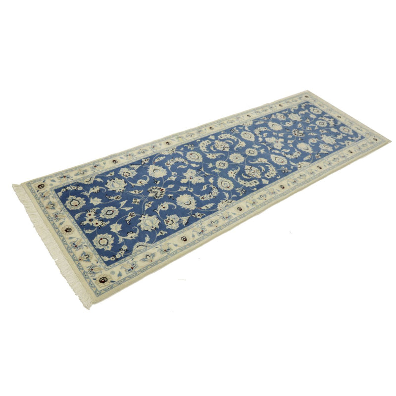 Alfombra de pasillo Alfombra Persa - Nain - Real - 207 x 69 cm - azul