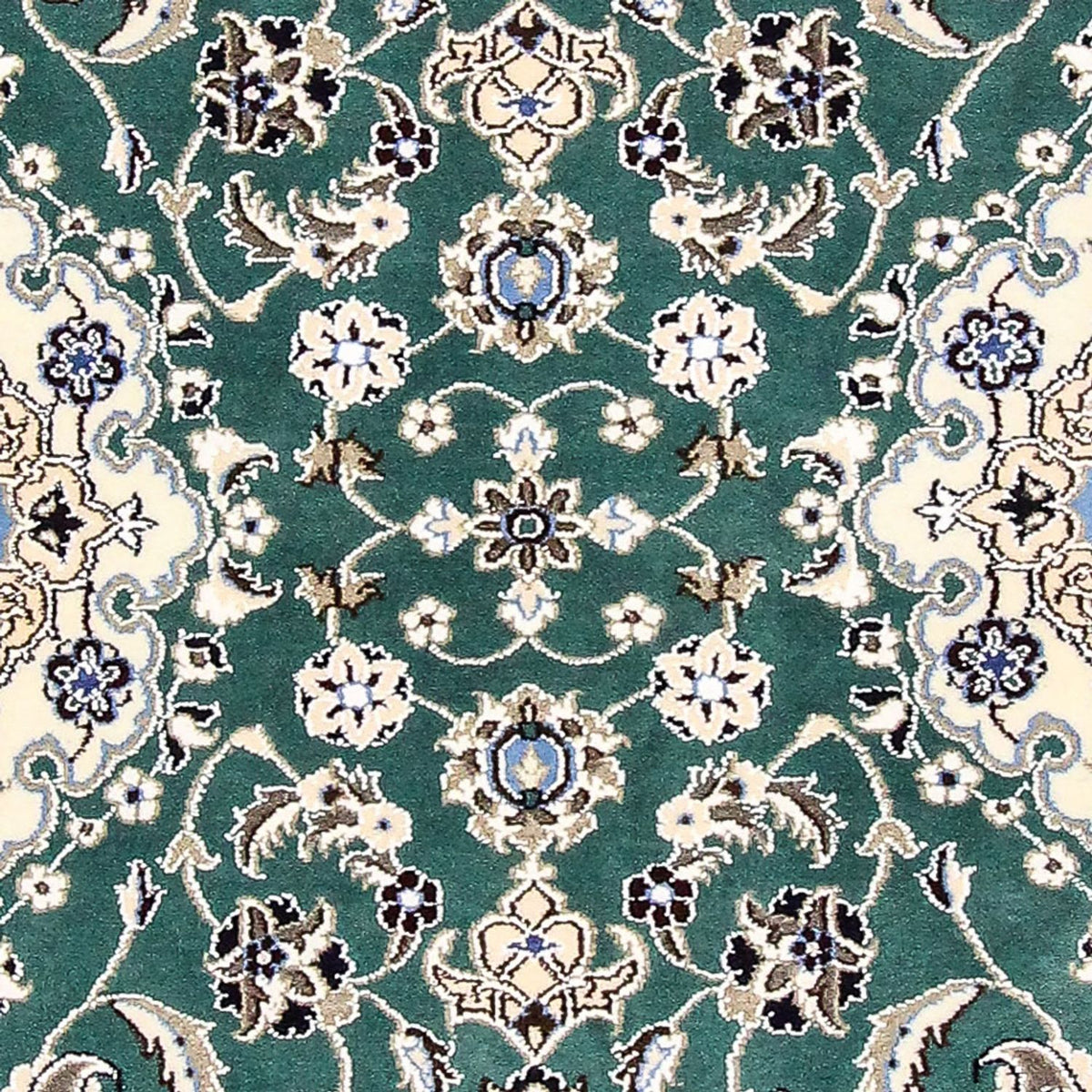Alfombra de pasillo Alfombra Persa - Nain - Real - 200 x 60 cm - verde