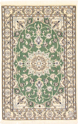Alfombra Persa - Nain - Real - 98 x 64 cm - verde