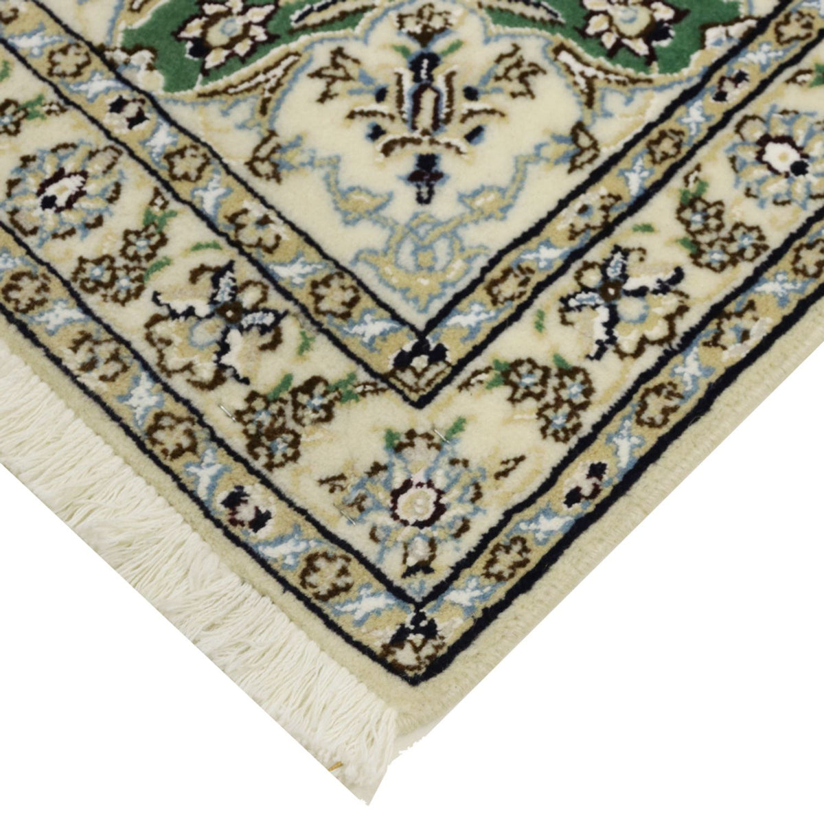 Alfombra Persa - Nain - Real - 98 x 64 cm - verde