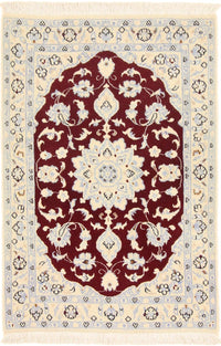 Alfombra Persa - Nain - Real - 90 x 60 cm - rojo