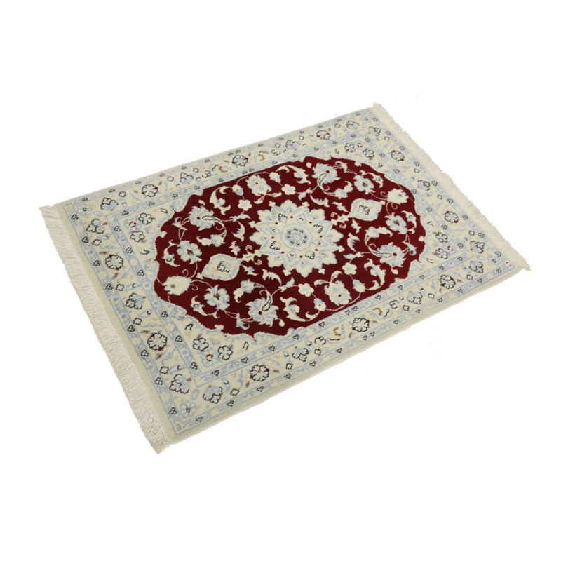 Alfombra Persa - Nain - Real - 90 x 60 cm - rojo